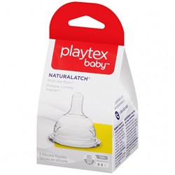 حلمة رضاعة بلاي تكس +3شهور Playtex NaturaLatch Nipple Medium Flow